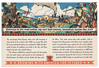 (FOOD & DRINK.) Louis Fancher, artist. Posters for the A&P Supermarket chain from the "Growing with America for 75 Years" series.